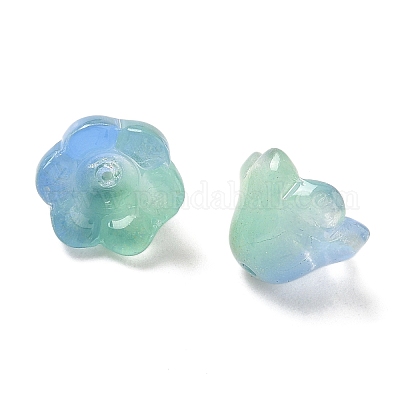 Прозрачные шапочки из стеклянных бусин GLAA-B028-01J-1