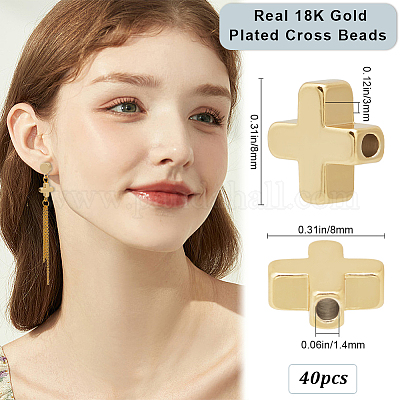 40 шт. Латунные бусины KK-BBC0014-01-1