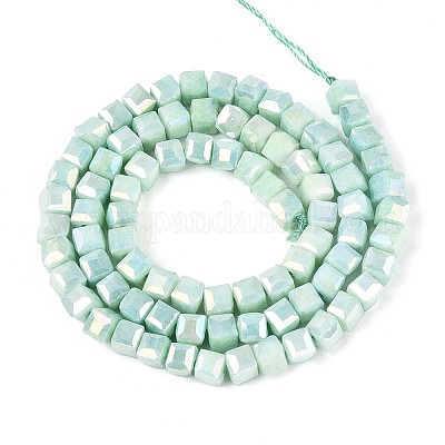 Антикоррозийные гальванические стеклянные бусины GLAA-T025-4mm-10B-1