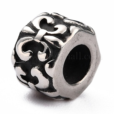 Европейские бусины из нержавеющей стали 304 STAS-B011-08AS-1