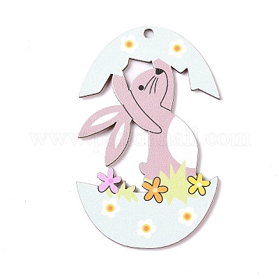 Пасхальная тема деревянные большие подвески WOOD-I007-02D-1