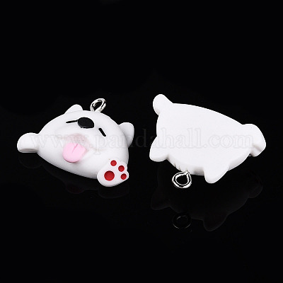 Мультяшные подвески из непрозрачной смолы RESI-G054-01B-P-1