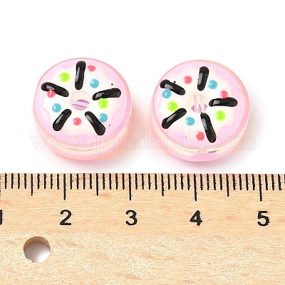 Прозрачные стеклянные эмалевые бусины LAMP-U004-05B-04-1