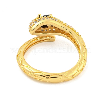 Кольцо-манжета из нержавеющей стали 304 с кубическим цирконием для женщин&nbsp;LS-RJEW-S406-05G-02-1