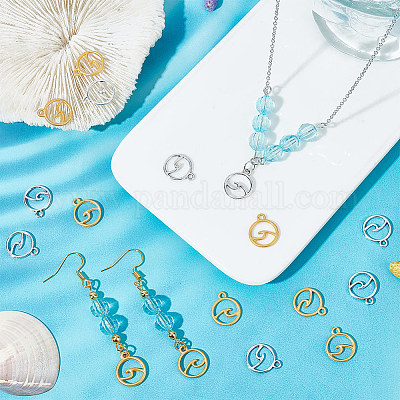 60 шт. 2-цветные подвески из сплава с покрытием для стойки FIND-UN0002-59-1