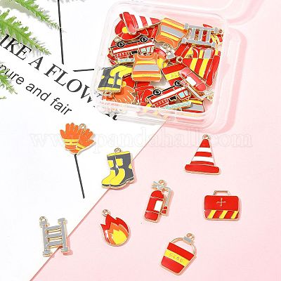 30 шт. 15 подвески из сплава и эмали на тему пожаротушения FIND-FS0004-82-1