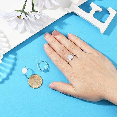 Componenti di anello in ottone&nbsp;X-KK-C3044-10mm-S-1