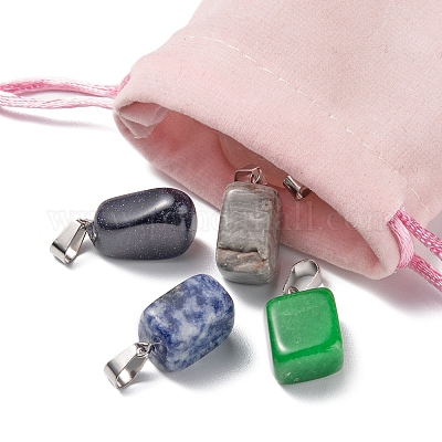 Набор для изготовления ожерелья из самородков драгоценных камней своими руками DIY-FS0003-52-1