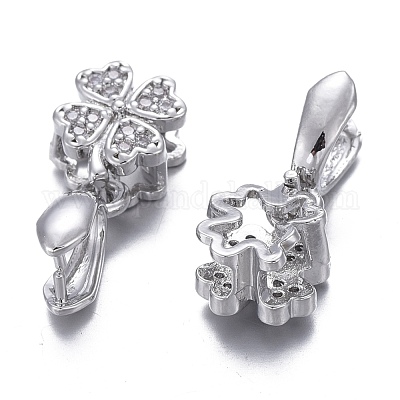 Латунь микро проложить кубический цирконий KK-K244-44-1