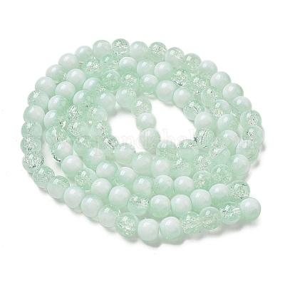 Стеклянные бусины кракле GLAA-U001-8mm-01-1