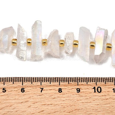 Гальванические природный кристалл кварца бусы пряди G-F800-F11-1