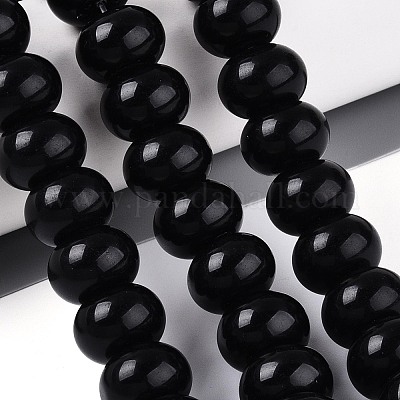 Природные обсидиана бисер нитей G-T144-33-1