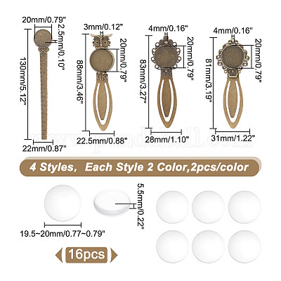 Набор для изготовления закладок из сплава с пустым куполом TIBE-HY0001-07-1