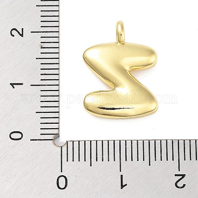 Подвески из латуни с покрытием стойки с буквами-шариками KK-C050-01G-Z-1