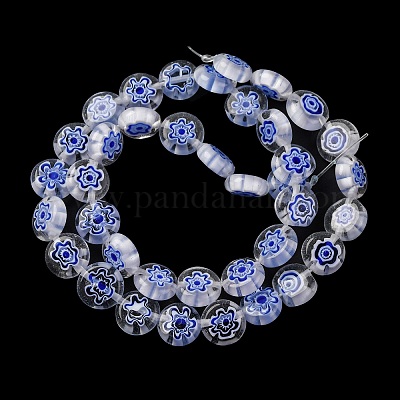 Ручной работы millefiori стеклянные бусины нитки LAMP-G164-04L-1