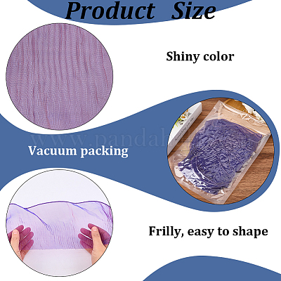 10 ярд прозрачного полиэстерового кружева с плиссировкой OCOR-GF0004-74I-1