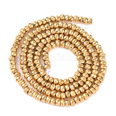 Гальванические нити из синтетических немагнитных гематитовых бусин G-H027-E01-02-1