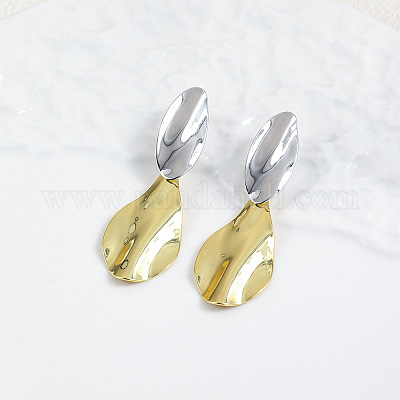 Латунные болтающиеся серьги EJEW-S262-07GP-1