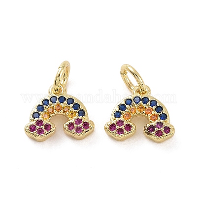 Латунные микро проложить кубического циркония подвески KK-E068-VF178-1