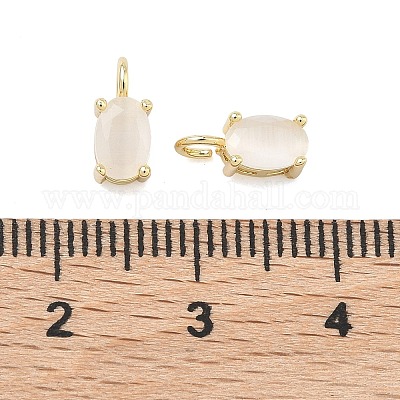 Латунные подвески в виде кошачьего глаза&nbsp;KK-C251-09B-G01-1