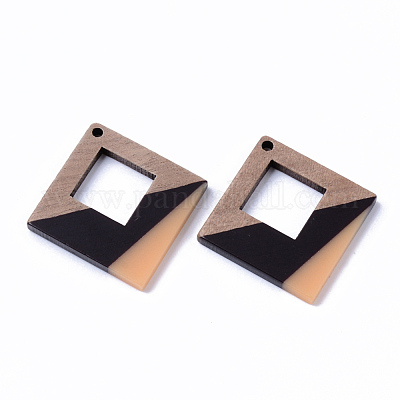 Подвески из смолы и ореха&nbsp;RESI-N025-006A-B02-1