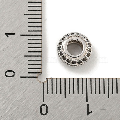 Латунь микропаве черный кубический цирконий KK-G493-49P-01-1