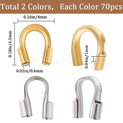 140шт. 2-х цветные наборы защитных приспособлений и протекторов из железной и латунной проволоки&nbsp;FIND-CN0001-59-1