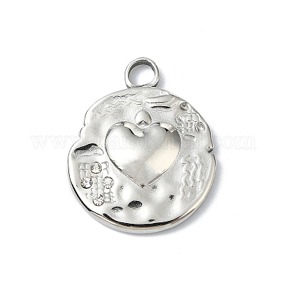 Подвески из нержавеющей стали 304 со стразами STAS-L022-446P-1