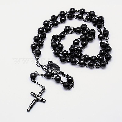 Мужское ожерелье из четок с крестом на кресте оптом - Ru.Pandahall.com