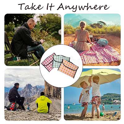 Переносной коврик для пикника из нетканого материала в клетку тартан JX572B-02-1