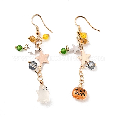 Серьги из сплава из смолы EJEW-P319-02G-1