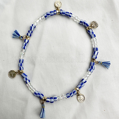 Браслеты на ногу из пластика с кисточками FS-WGB8A48-13-1