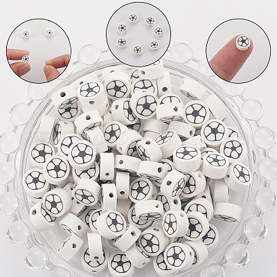 5 нить бусин ручной работы из полимерной глины CLAY-SC0002-44-1