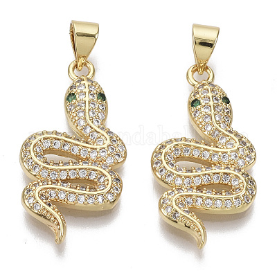 Латунные микро проложить кубического циркония подвески ZIRC-S067-037-NF-1
