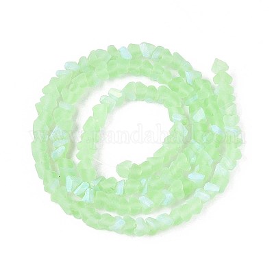 Матовые прозрачные стеклянные бусины GLAA-N054-4mm-07-1