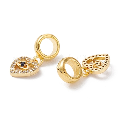Латунь кубический цирконий европейские подвески с подвесками KK-B037-17G-1