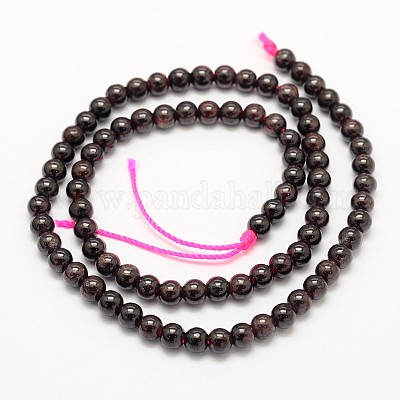 Гранат бисер пряди круглые G-O081-01-5mm-1