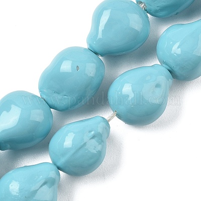 Нити бусин из искусственного жемчуга с гальваническим покрытием BSHE-XCP0001-86-1