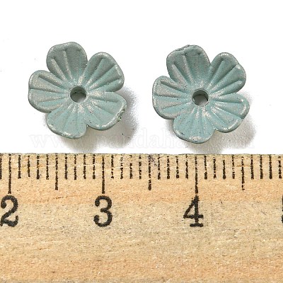 Непрозрачные шапочки акриловых бусин OACR-Z018-05F-1