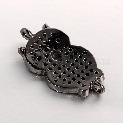 Латунь микро проложить кубические циркониевые птицы соединения ZIRC-J005-07B-1