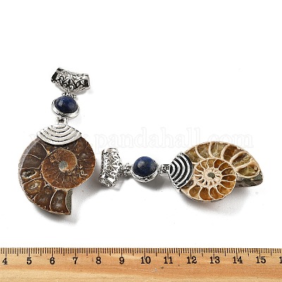 Подвески из натурального лазурита в виде окаменелой улитки G-F062-12-1