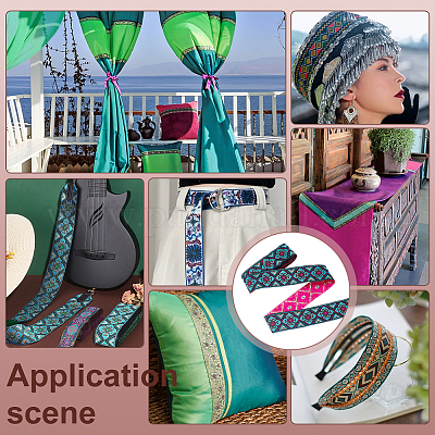 Полиэстеровая жаккардовая лента длиной 7 м. OCOR-WH0100-06B-1