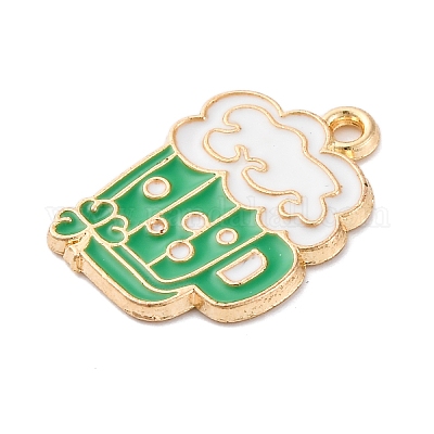 Подвески из сплава с эмалью ко дню святого патрика FIND-M060-24A-G02-1