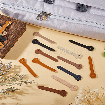 24 шт. головка для застежки-молнии из коровьей кожи PURS-GF0001-09D-1