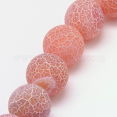 Природные треск агат бисер нитей G-G055-4mm-11-1