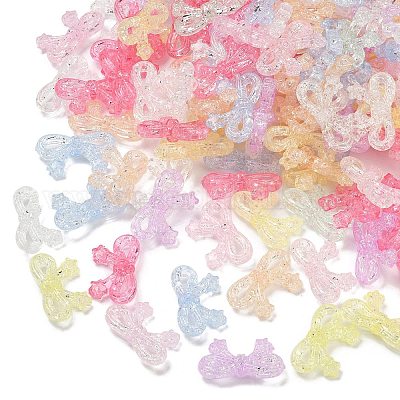 Прозрачных бусин акриловые треск OACR-B031-12-1