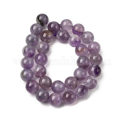 Круглые натуральные аметистовые бусинки G-S380-01C-02-1