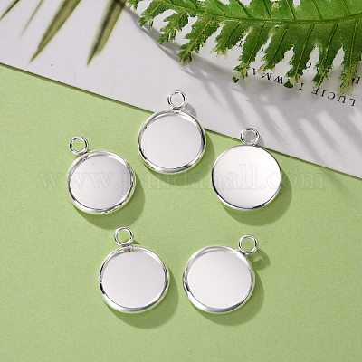 Оправы для подвесок из нержавеющей стали 304 в виде кабошонов STAS-F191-14S-C-1