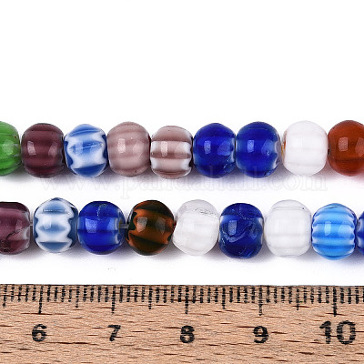 Ручной работы millefiori стеклянные бусины нитки LAMP-T022-11A-1