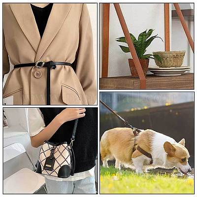 2 м плоский двусторонний ремешок из искусственной кожи с рисунком личи LC-WH0010-01B-03-1